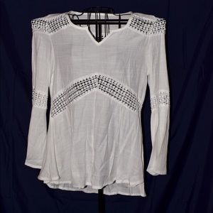 All white long sleeve shirt